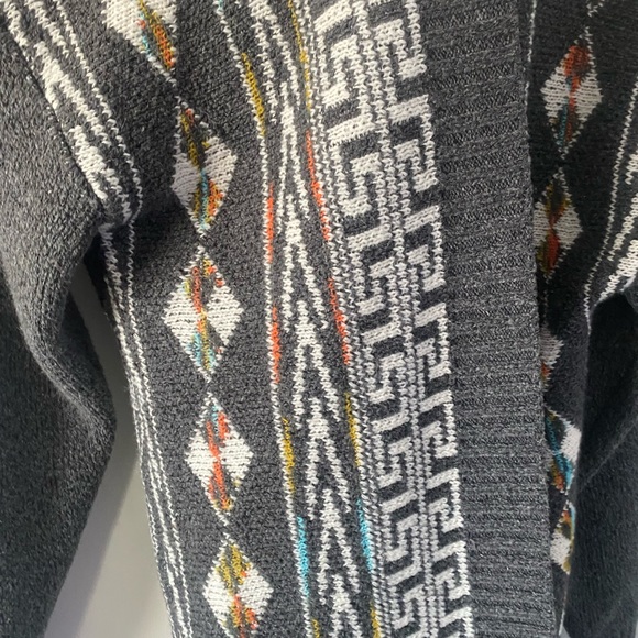 Gray Patterned Long Women's Sweater - Picture 2 of 5